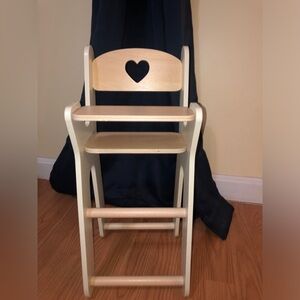Moover wooden baby doll high chair new